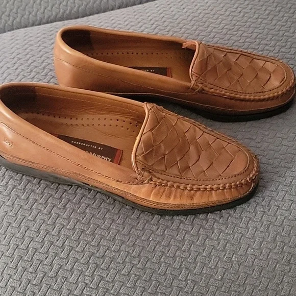 Johnston & Murphy Brown Woven Leather Loafer Style 20 8436 SZ 9.5 M - Picture 2 of 10